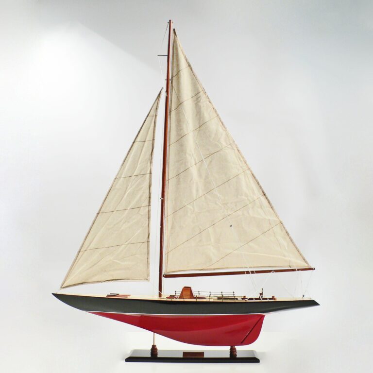 Handcrafted sailing ship model of the Columbia