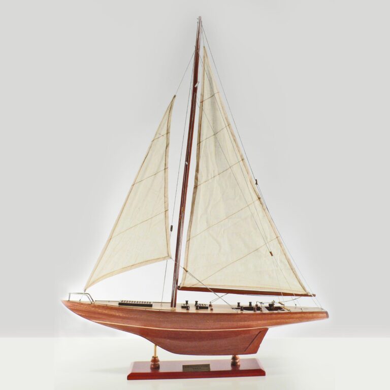 Handcrafted sailing ship model of the Constellation