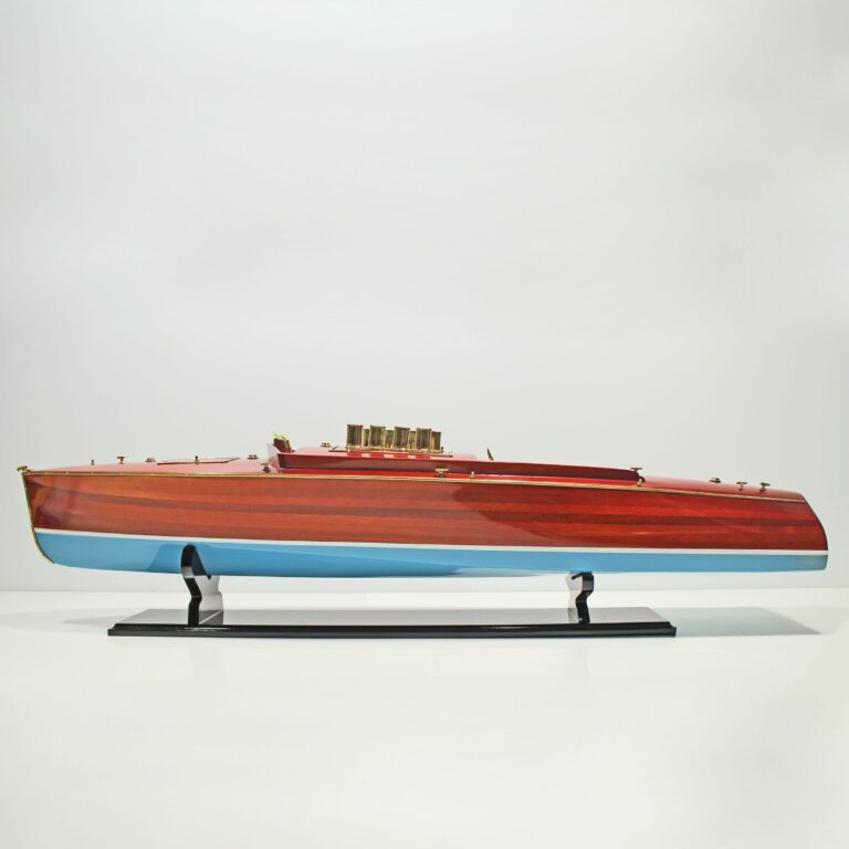 Handmade speed boat model of the Dixie 2